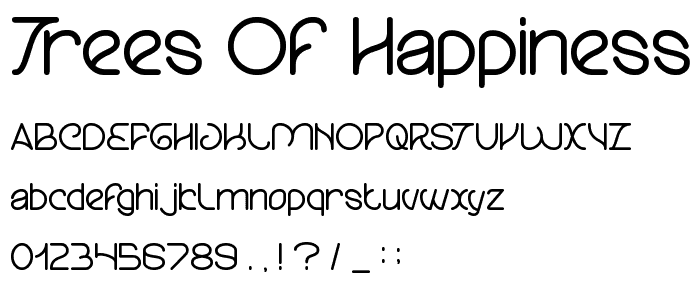 Trees Of Happiness font